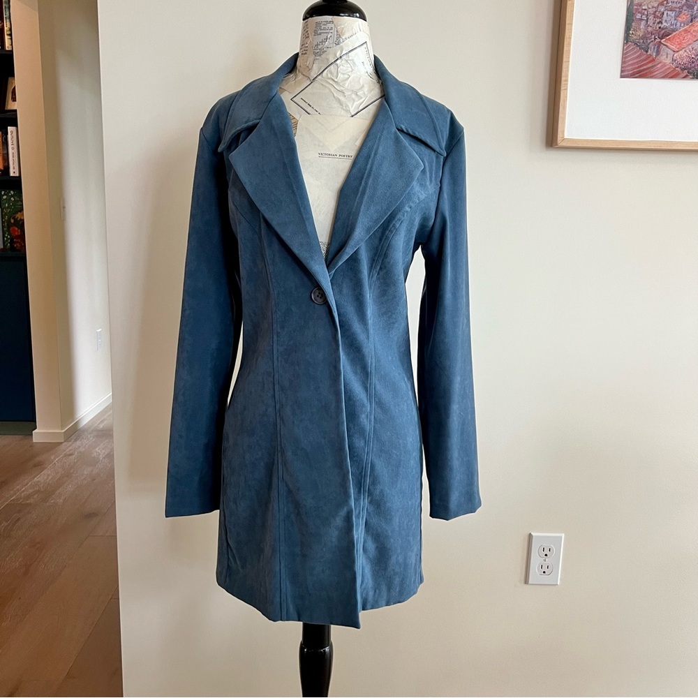 Vintage Blue Suede Jacket
